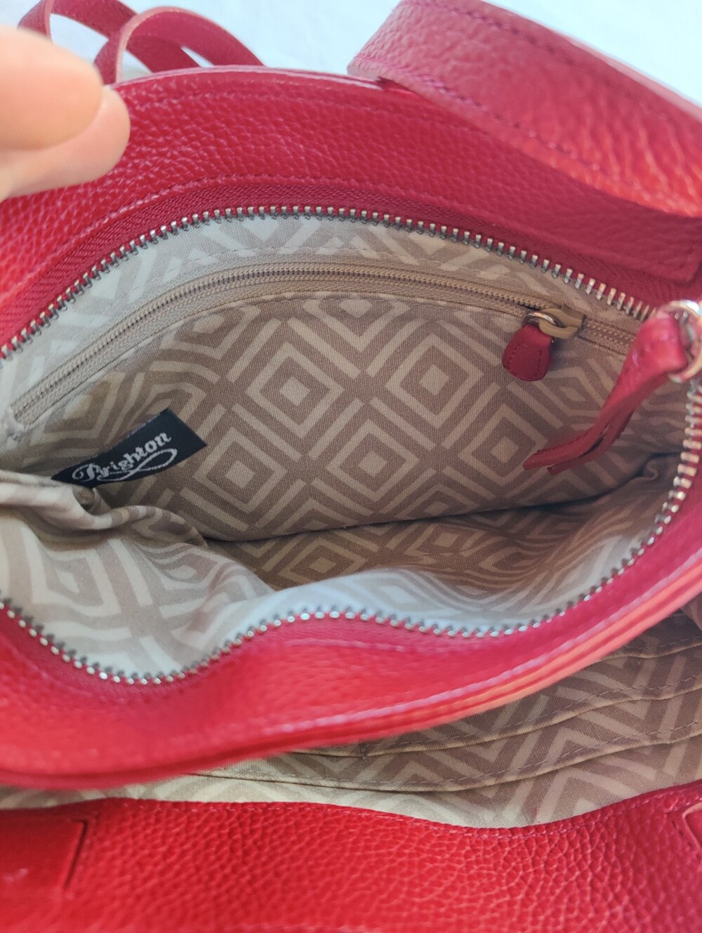 Brighton Red Pretty Toug Crossbody Shoulder Bag - Picture 5 of 10